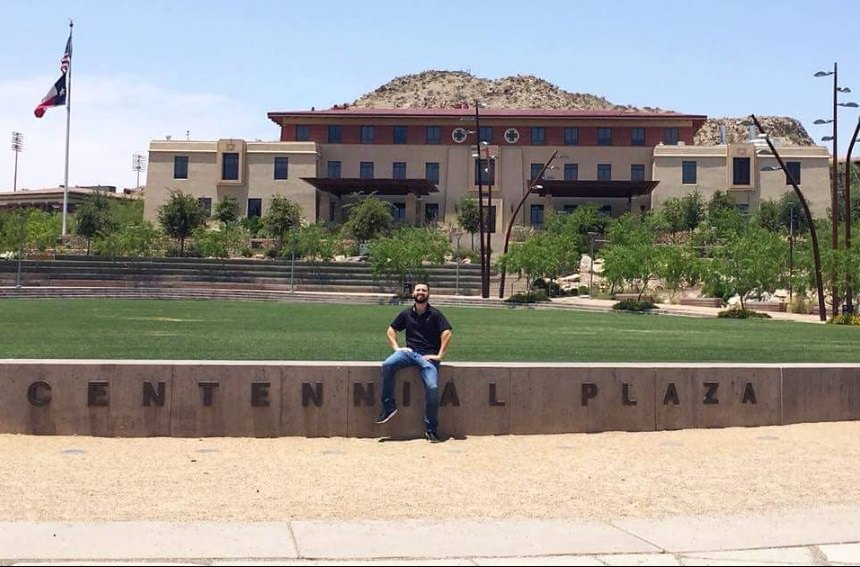 Carlos at UTEP Centennial Plaza